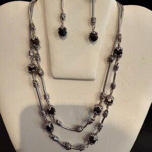 Brighton 16" Double Necklace and Earrings